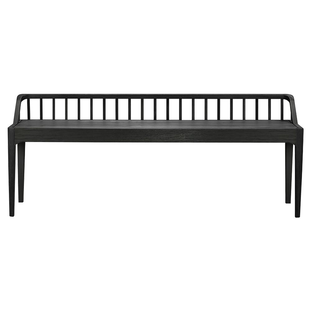 Nicole Modern Classic Black Oak Bench|