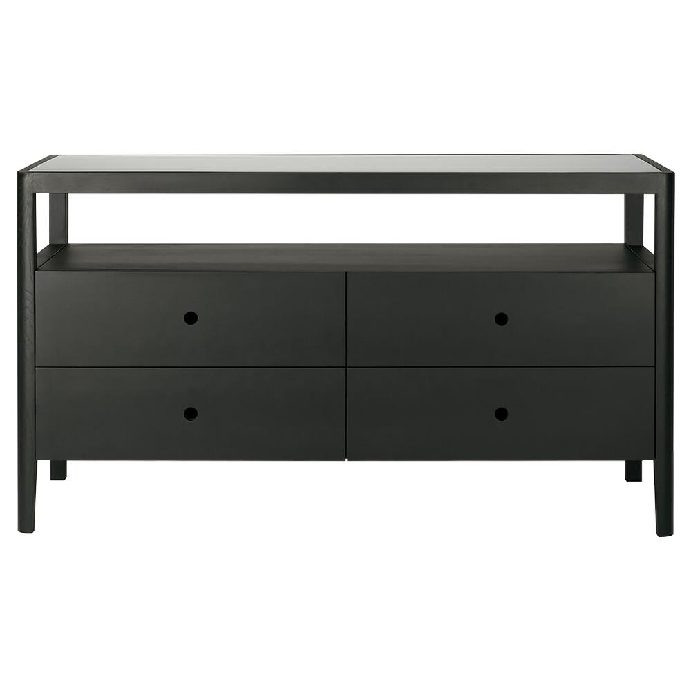 Nicole Modern Classic Black Oak Dresser|
