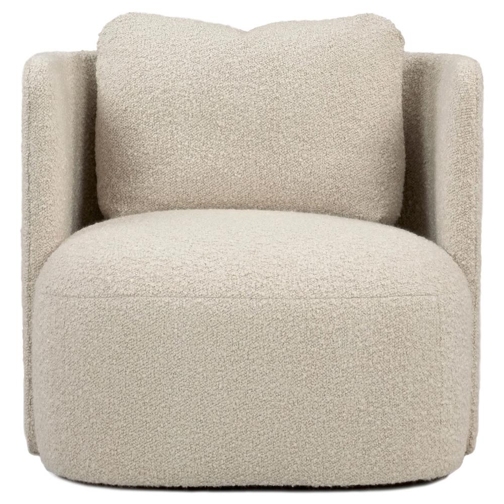 Verellen Hudson Healey Flax Swivel Club Chair | Kathy Kuo Home