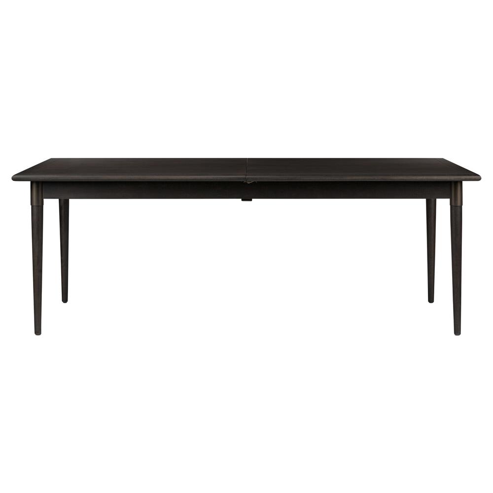 Hayden Modern Black Mango Wood Rectangular Extendable Dining Table - 84-104"|
