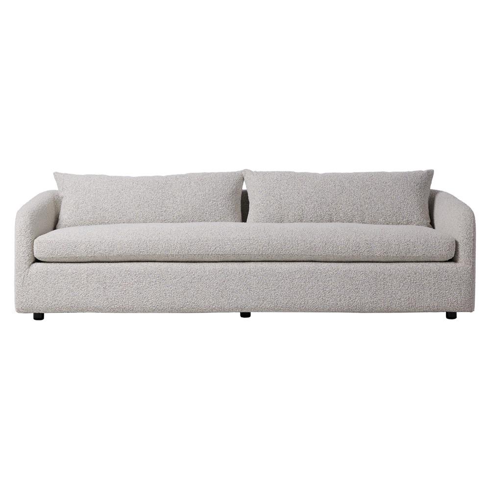 Angela Modern Classic Light Grey Performance Boucle Sofa