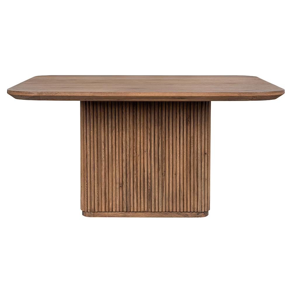 Velle Coastal Beach Brown Oak Square Dining Table - 60"|