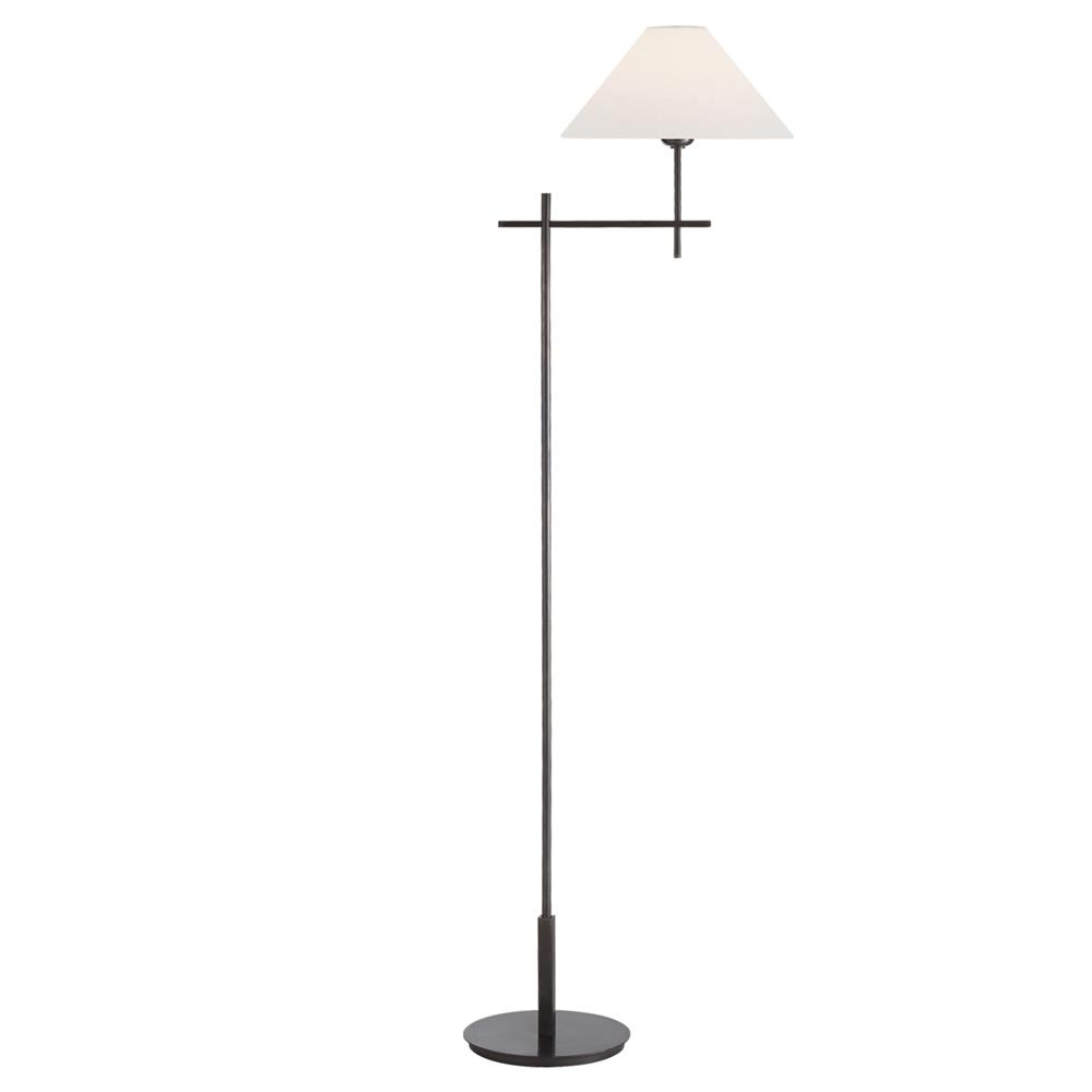 Visual Comfort Hackney Modern Bronze Cordless Bridge Arm Floor Lamp|