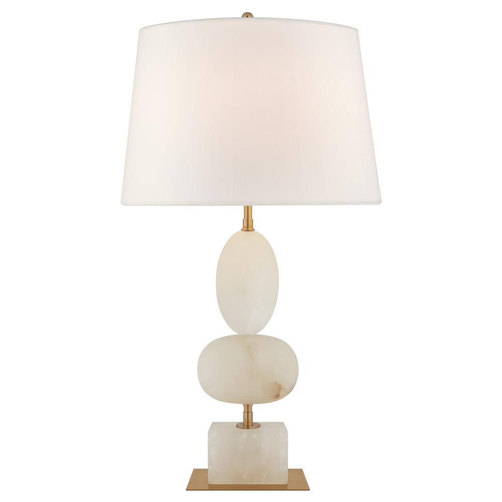Visual Comfort Dani Modern White Alabaster Cordless Table Lamp|