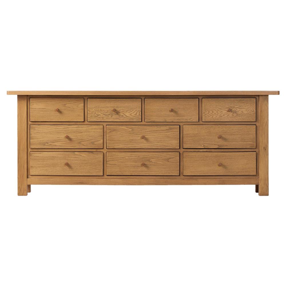 Kingsley Rustic Lodge Natural Light Solid Oak Dresser | Kathy Kuo Home Kingsley Rustic Lodge Natural Light Solid Oak Dresser | Kathy Kuo Home