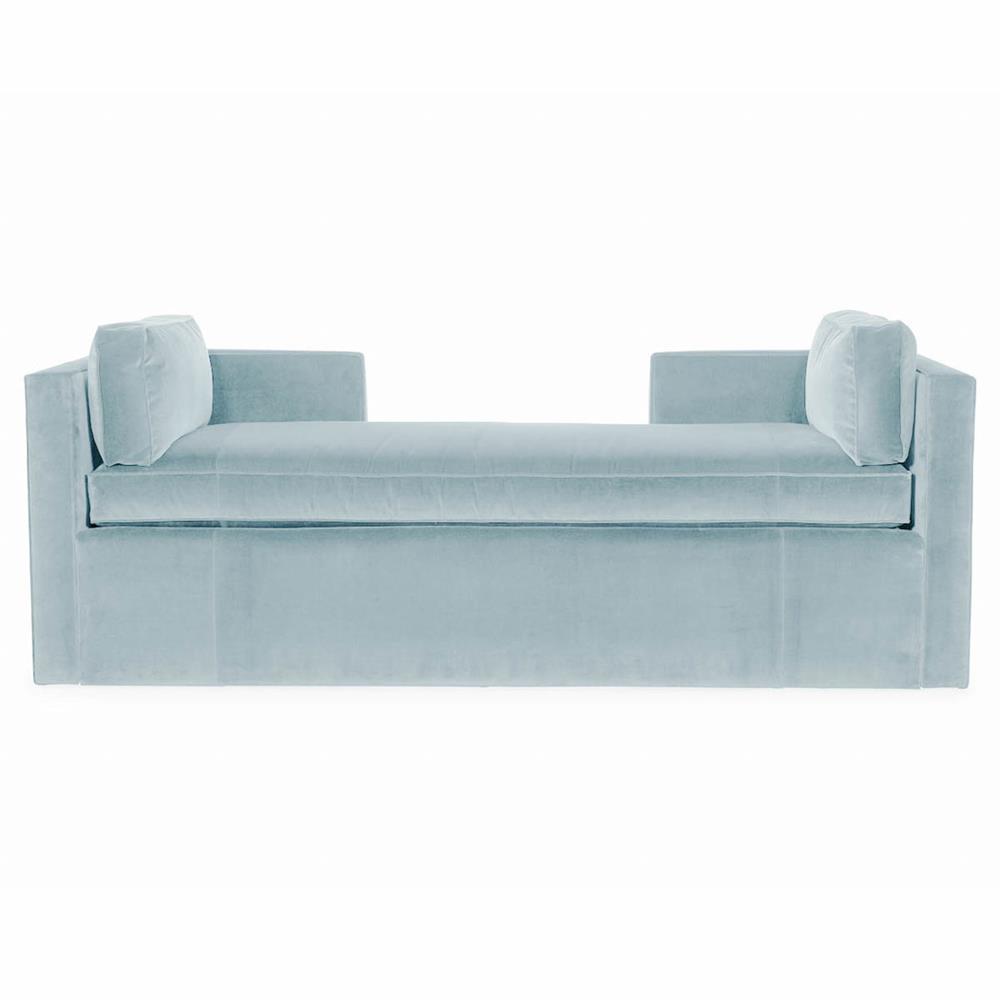 Highland House Rose French Country Light Blue Velvet Daybed