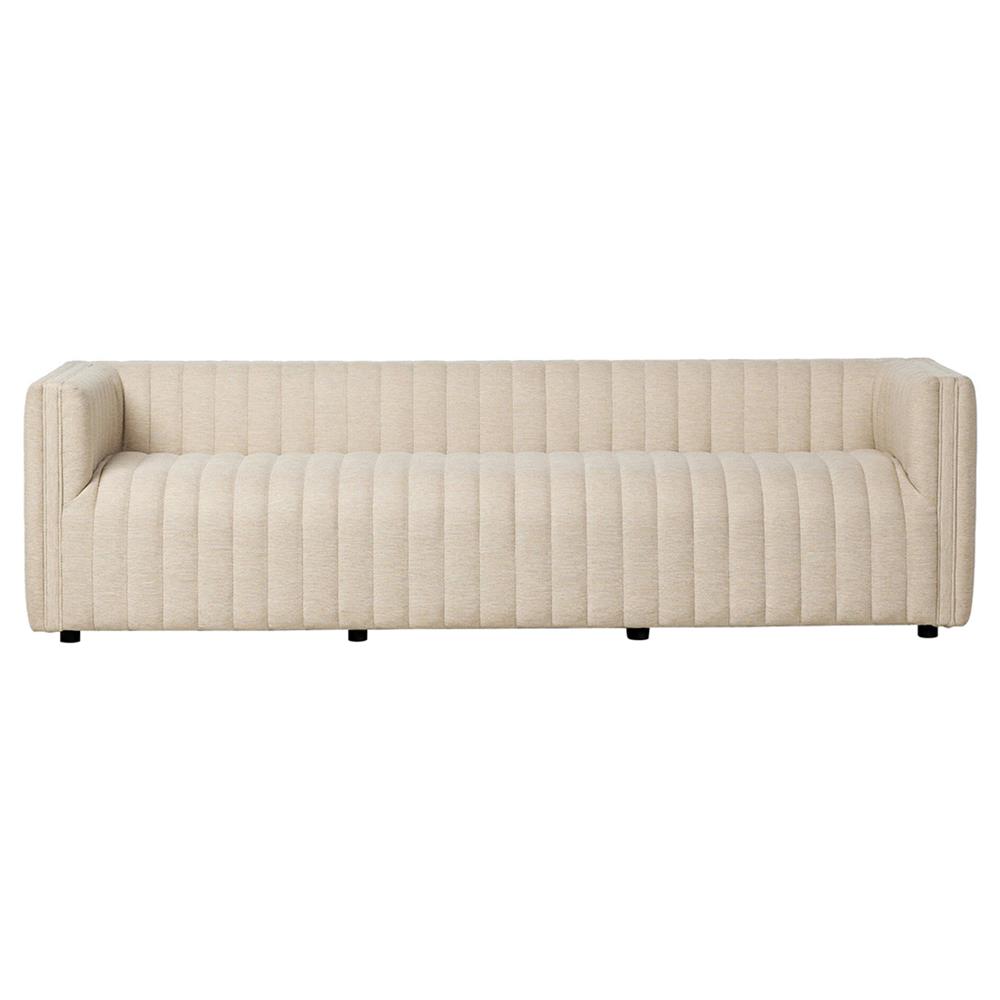 Leo Modern Classic Cream Tufted Outdoor Sofa - 97"|