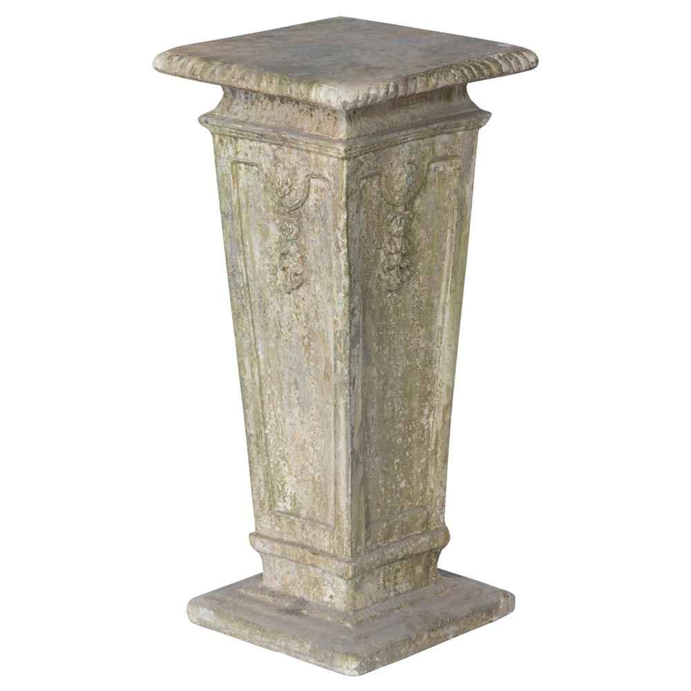 Clementine French Country Antique Square Garden Plinth Pedestal - 24"|