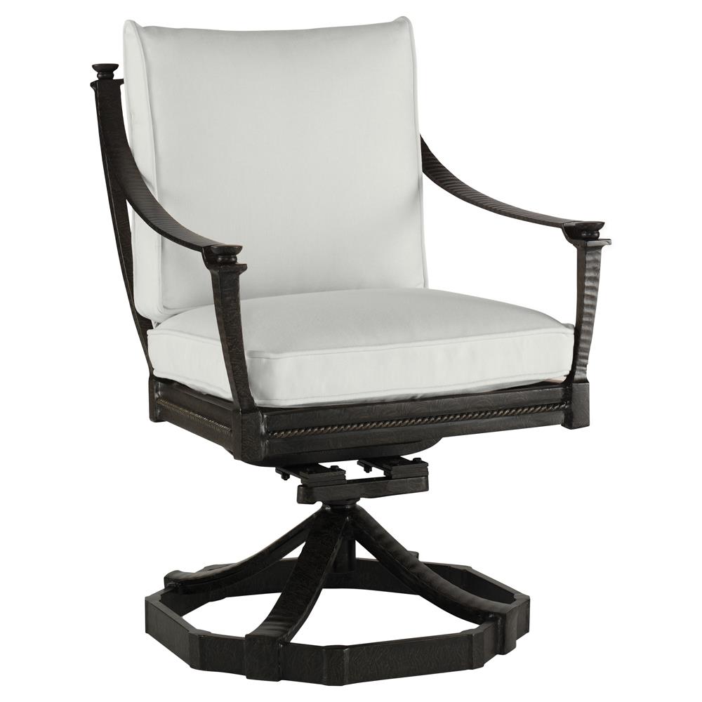 Century Andalusia White Sunbrella Aluminum Outdoor Swivel Rocker