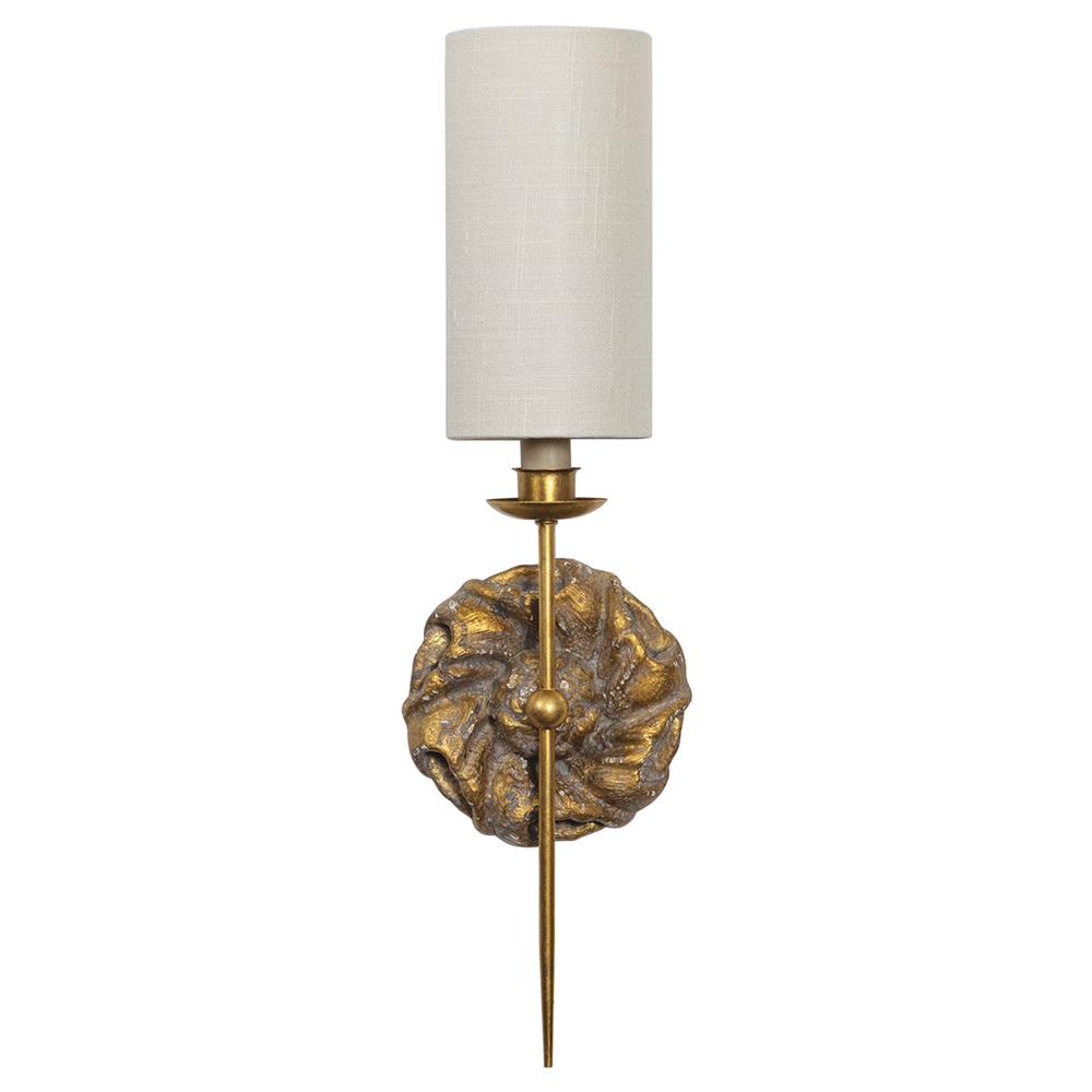 Domonique French Country Antique Gold Wallchiere Single Sconce|