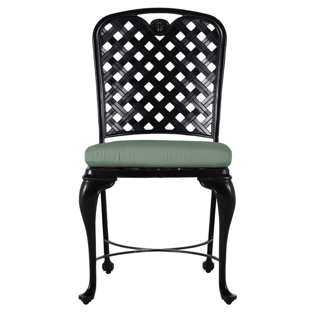 Provance Green Sunbrella Ancient Earth Black Outdoor Dining Chair|