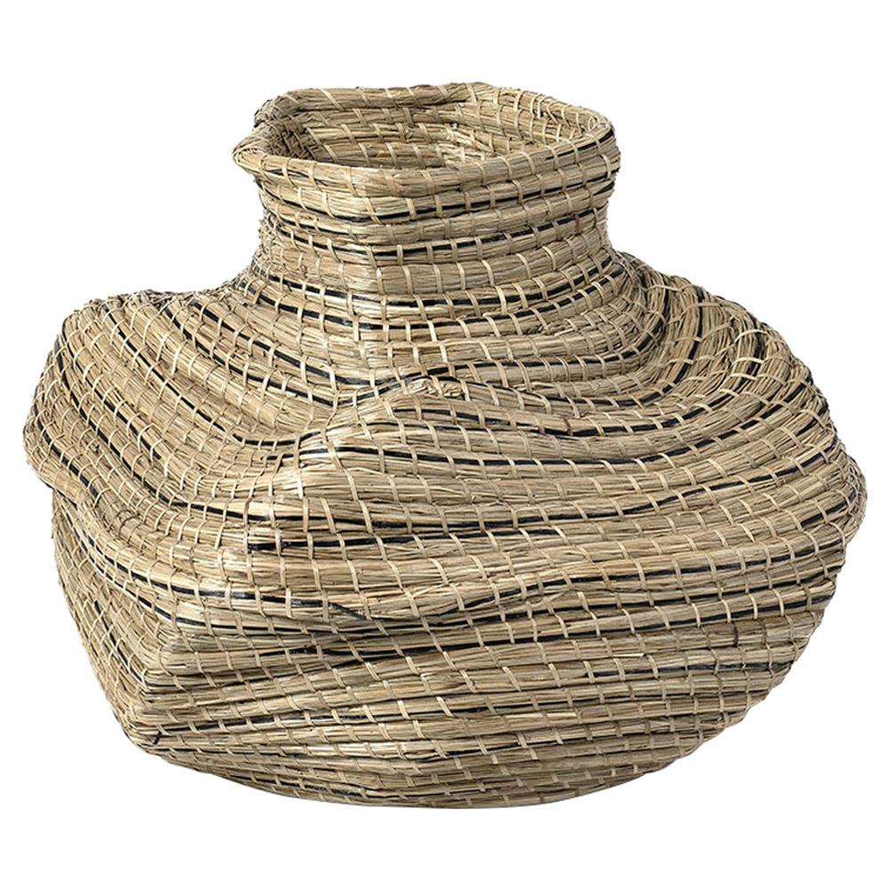 Palecek Santa Fe Coastal Beach Natural Seagrass Floor Basket - Short|