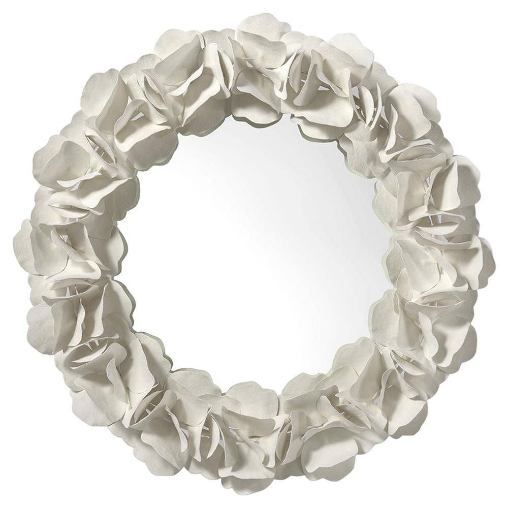 Palecek Virginia Coastal Beach White Fiberglass Floral Round Wall