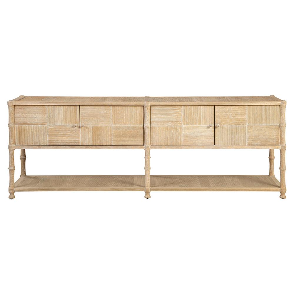 Reed Coastal Beach Brown Oak Sideboard|