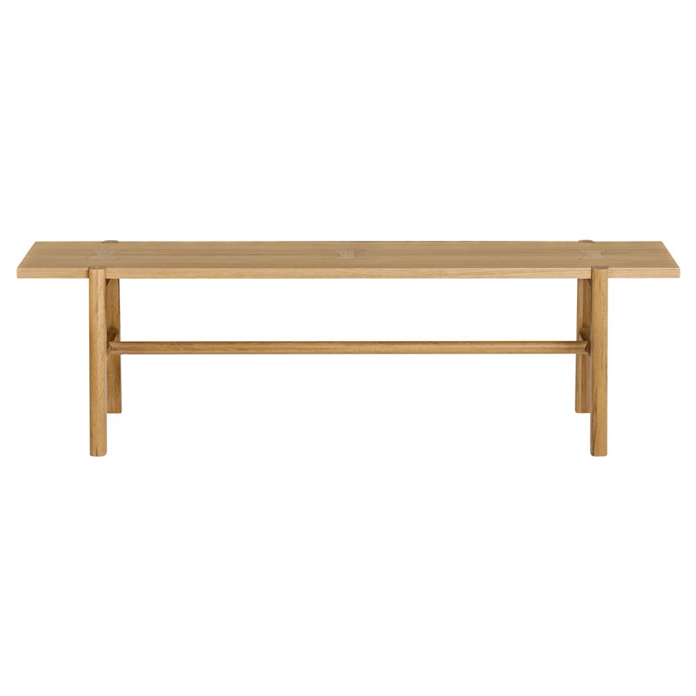 Aviva Coastal Beach Oak Wood Dining Bench|