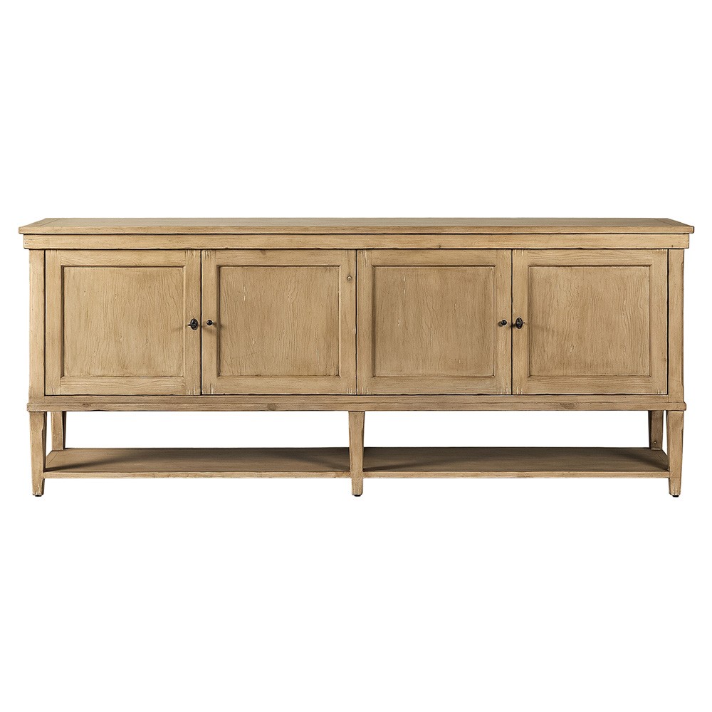 Miles Updated Traditional Aged Brown Wood Sideboard|