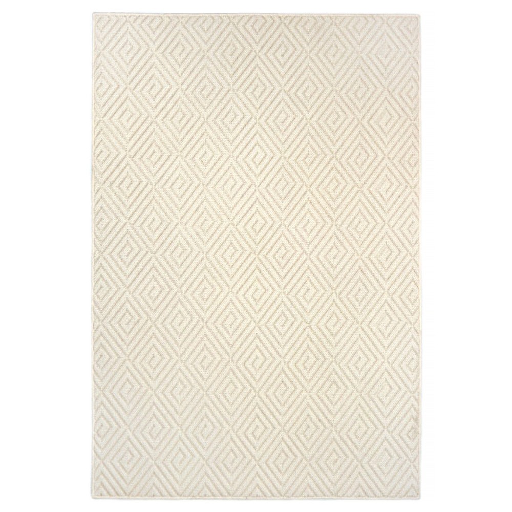 Textured Solid Rugs Fibreworks Sloane Modern Classic Ivory Wool Textured Solid Rug - 12'x15 ...