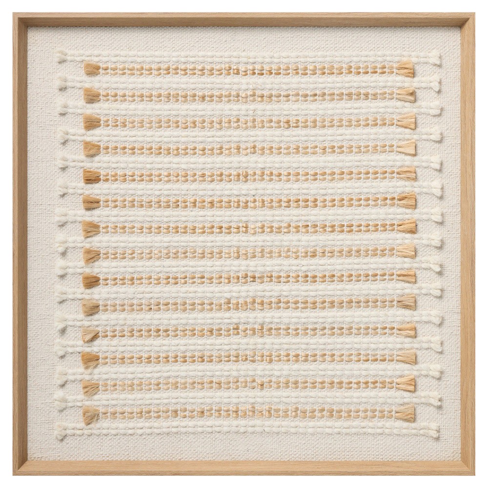 Eryssa Beige Textile Framed Wall Art - 2'5"x2'5"|