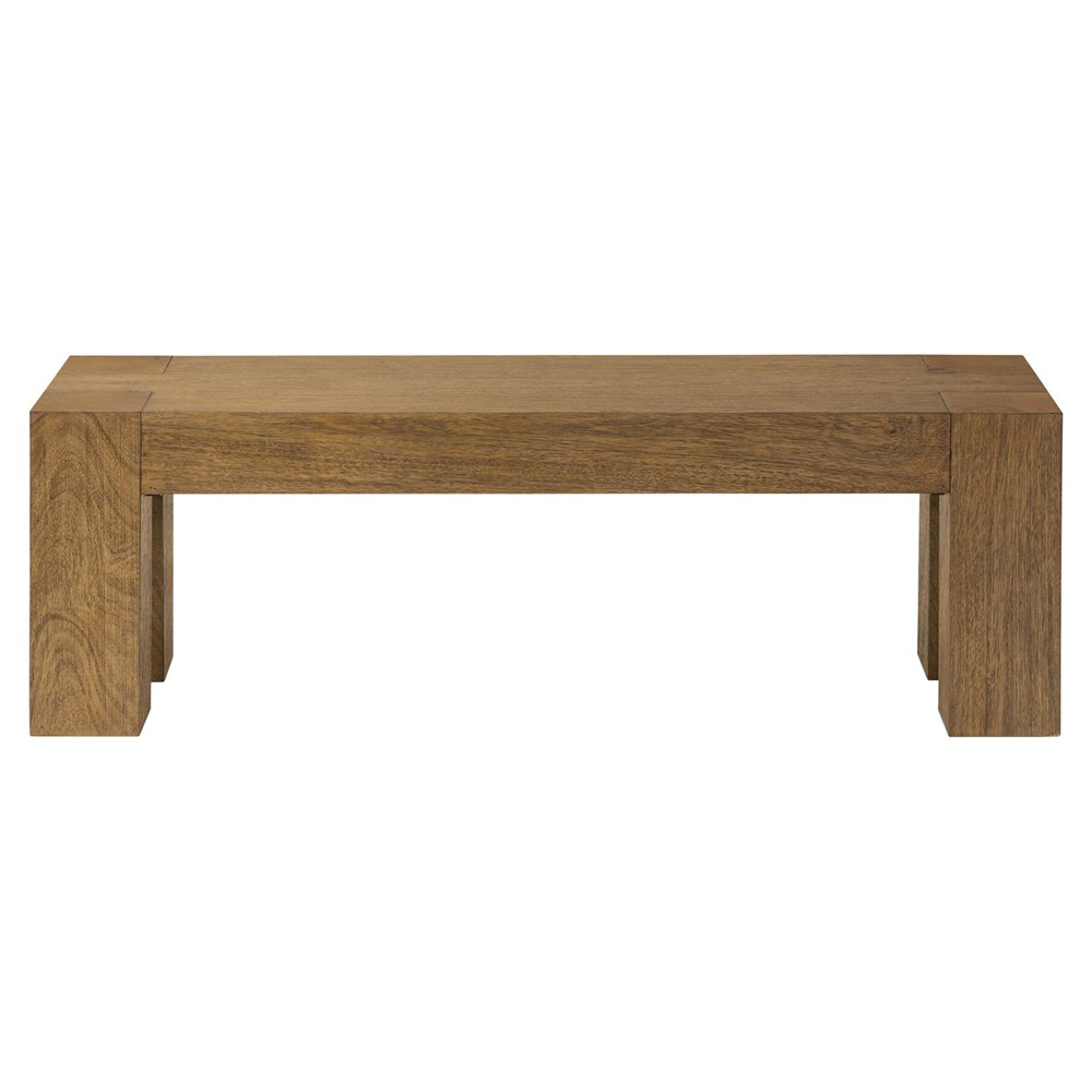 Kinsey Rustic Lodge Brown Wood Dining Bench|