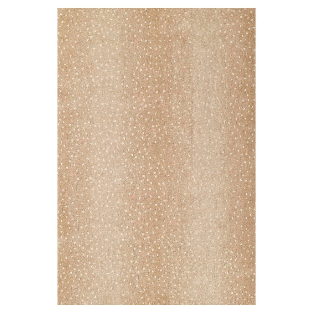 Hayde Modern Classic Beige Ombre Wool Animal Patterned Rug - 3'6"x5'6"|