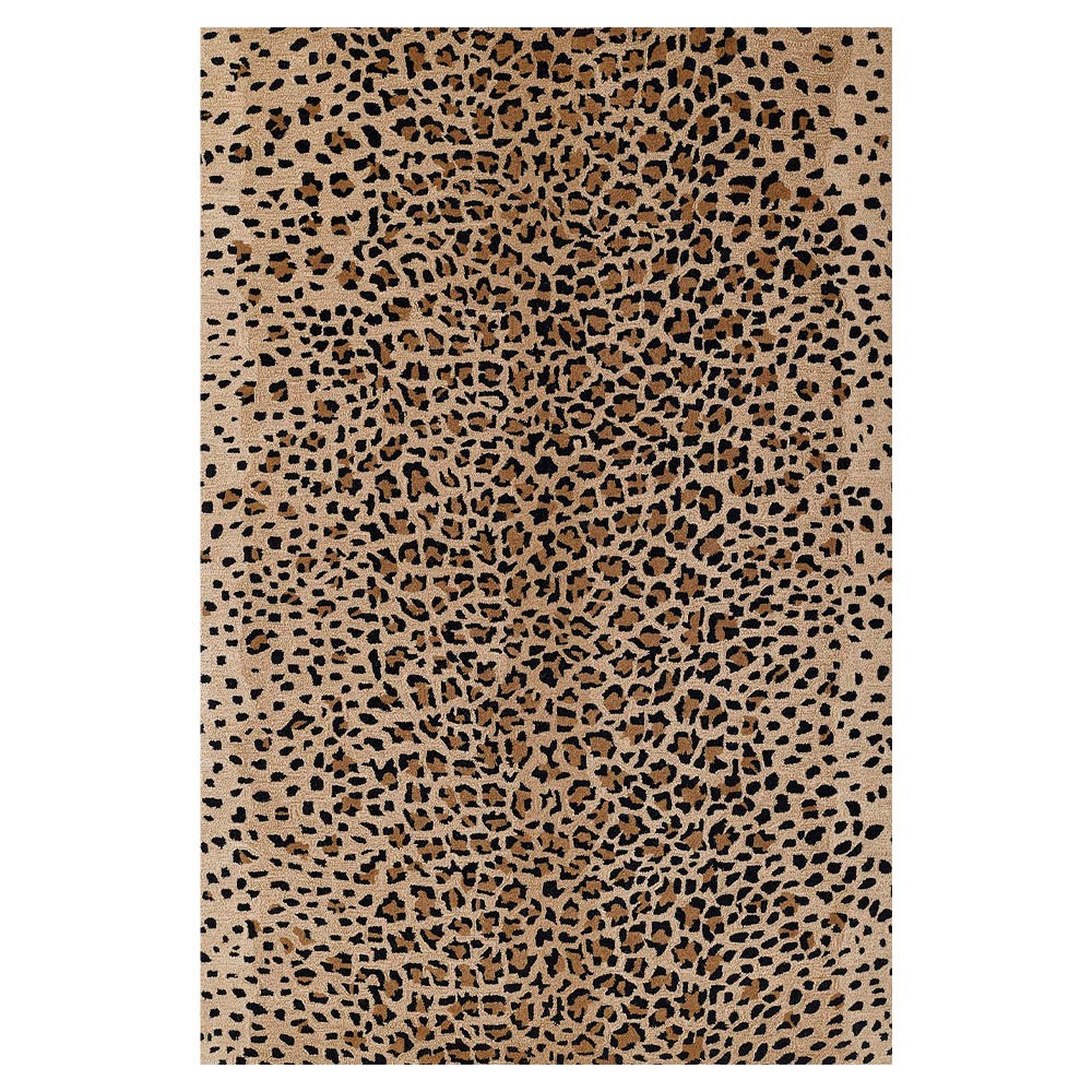 Ventura Modern Classic Beige Wool Animal Patterned Rug - 3'6"x5'6"|