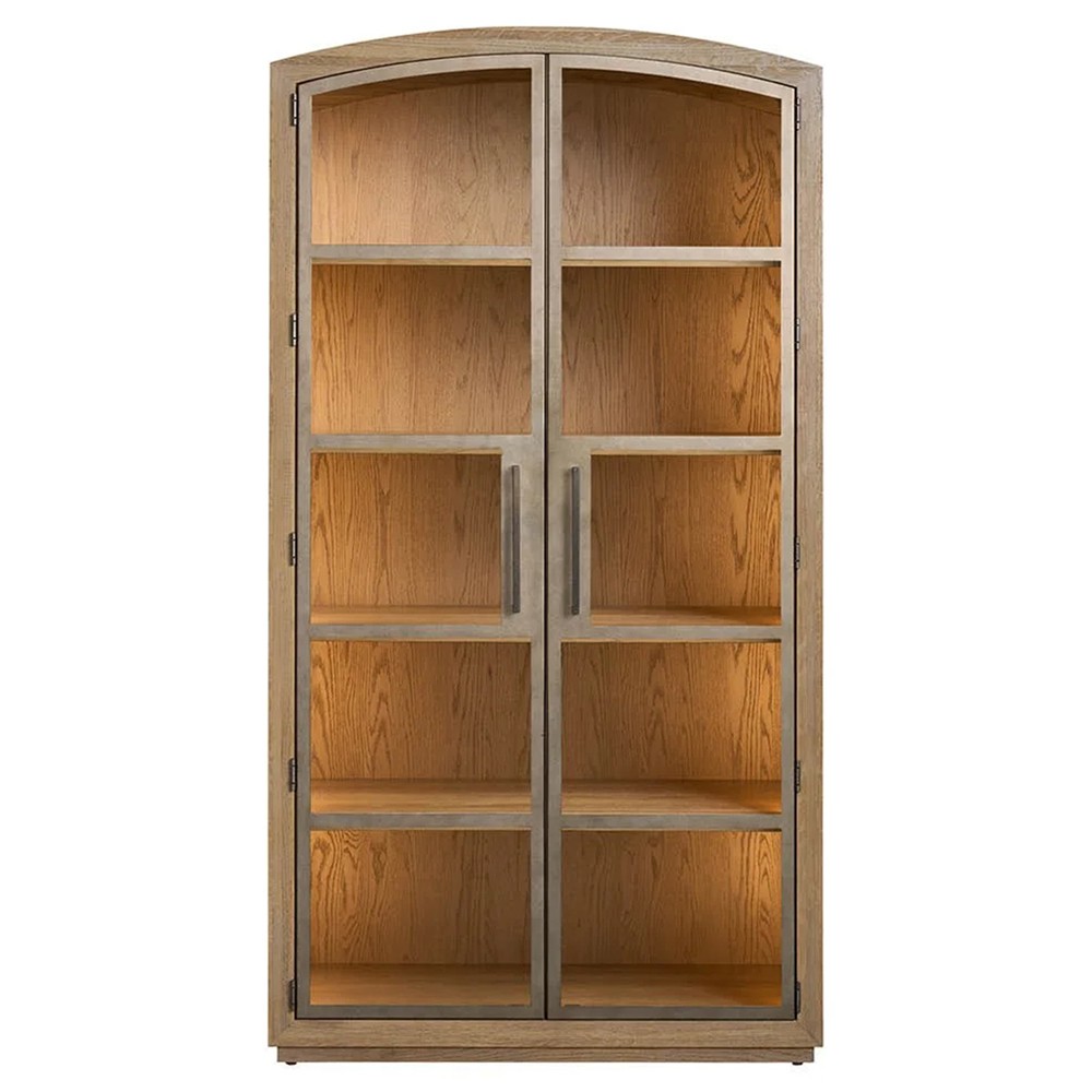 Judy Modern Classic Brown Oak Display Cabinet|