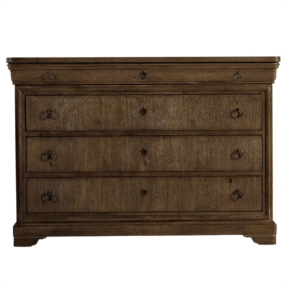 Delphina French Country Brown Oak Wood Dresser|