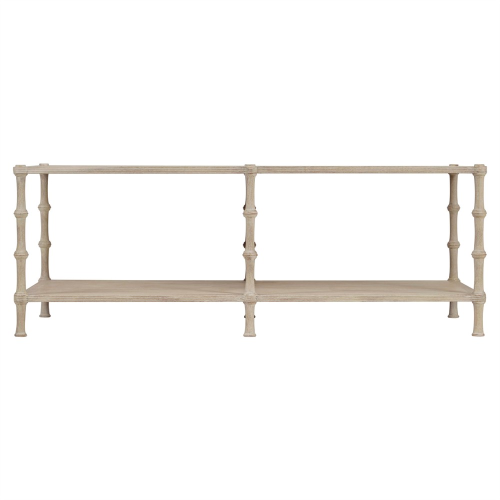 Mateo Modern Classic Beige Acacia Wood Bamboo Rectangular Coffee Table|