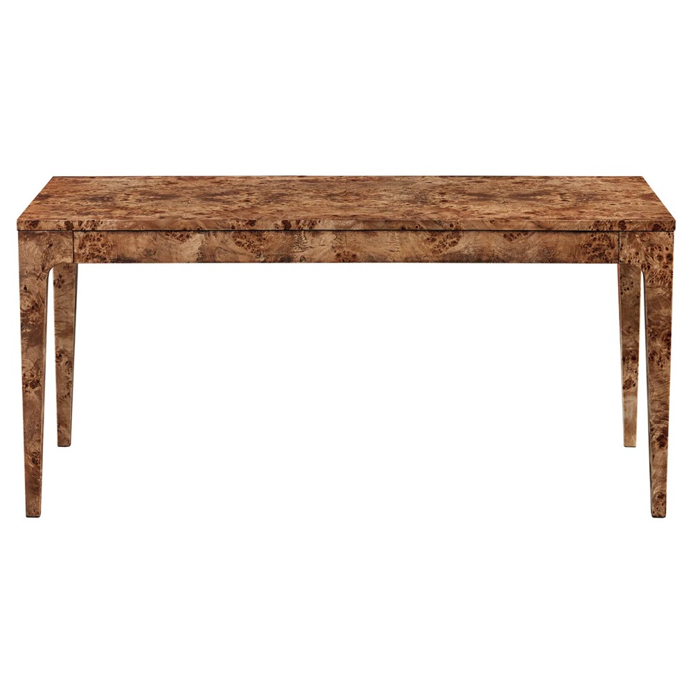 Marlo Modern Classic Dark Burl Dining Table - 72"|