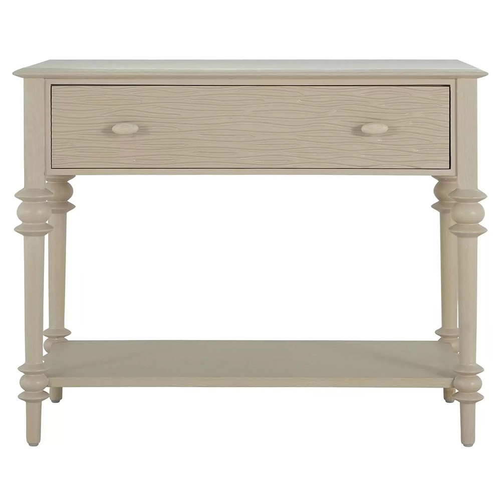 Anastasia Updated Traditional Cerused White Oak Wood Nightstand