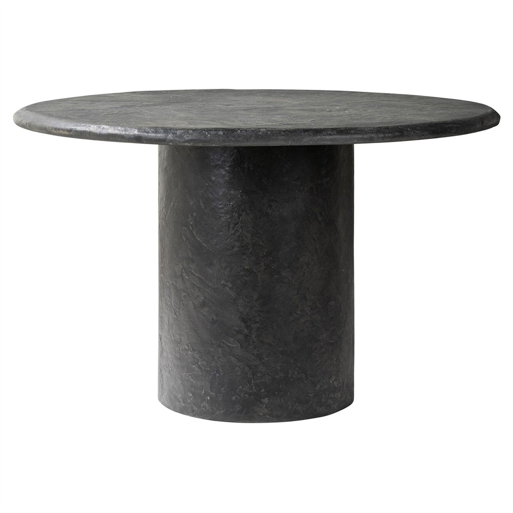 Sage Modern Classic Black Textured Concrete Outdoor Dining Table - 48"|
