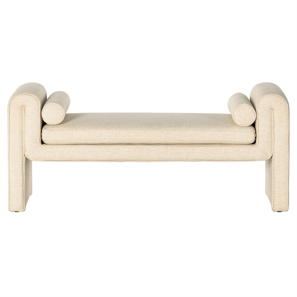 Brianne Modern Classic Cream Performance Bedroom Bench|