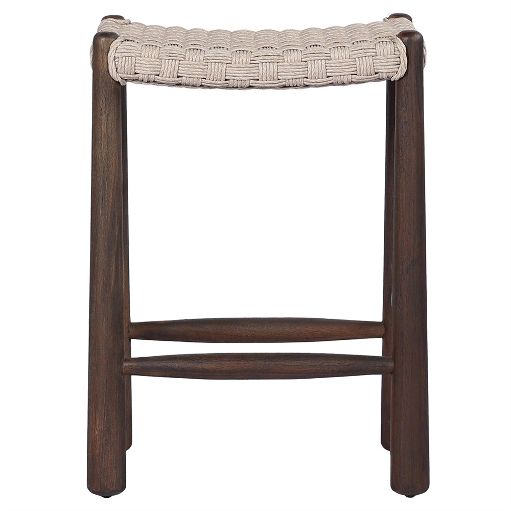 Savio Vintage White Outdoor Counter Stool|