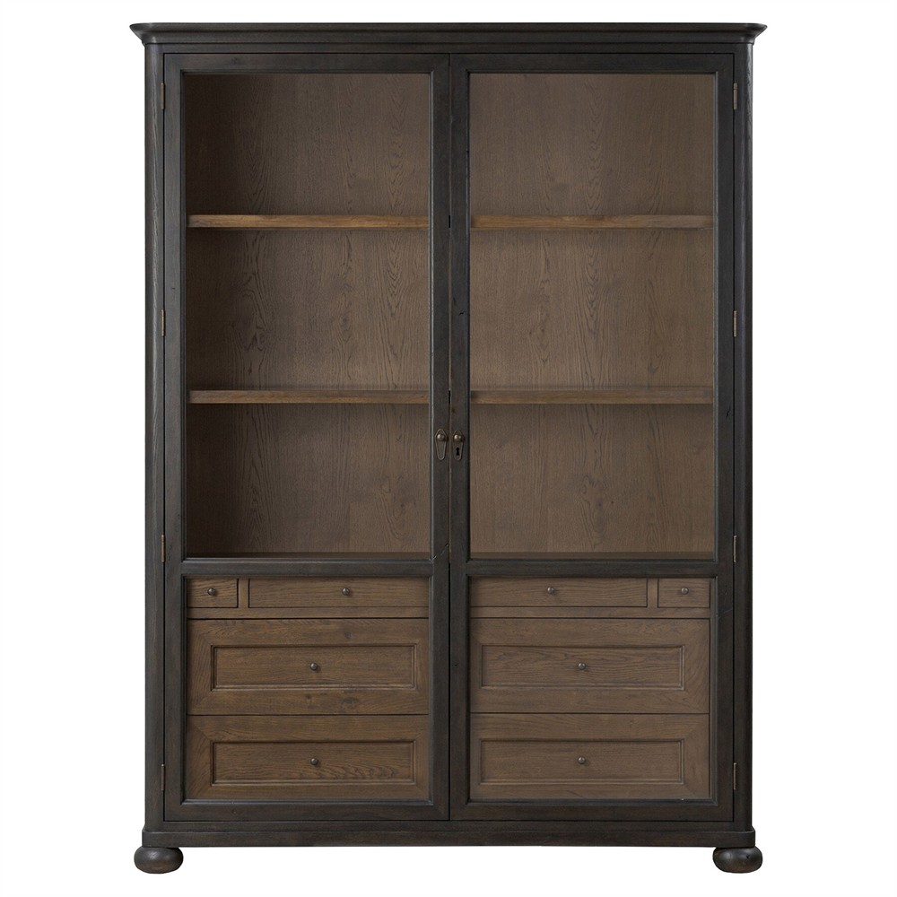 Sussex Smoked Black Wide Cabinet|
