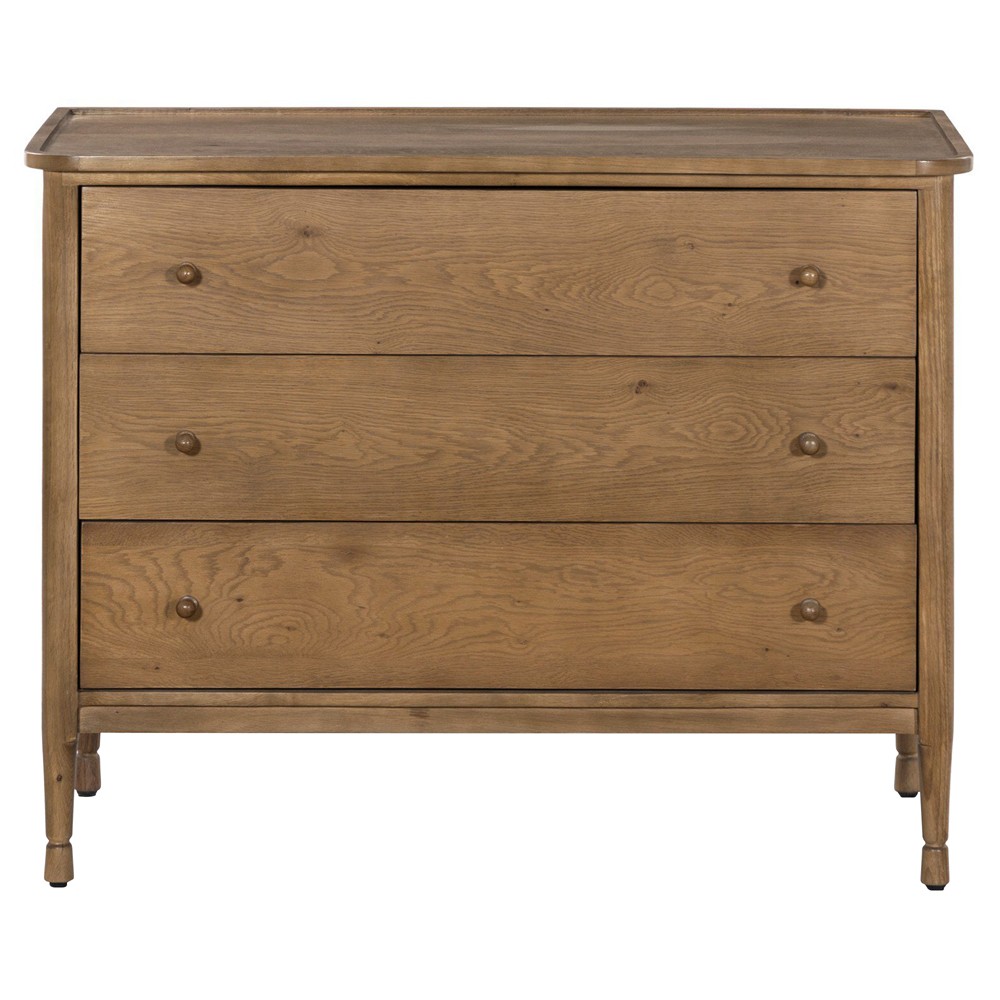 Franny Saddle Brown Oak Chest|