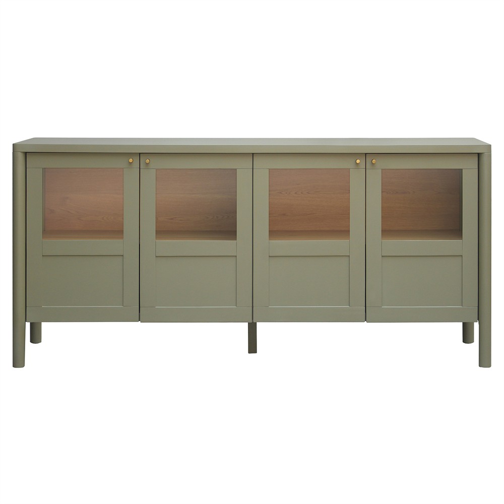 Riona Modern Classic Green Pine Wood Sideboard|