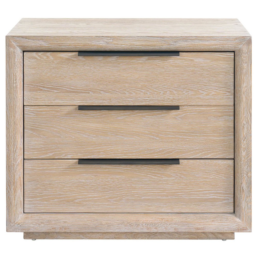 Alwyn Modern Classic Light Oak Wide Nightstand Wide (Over 29
