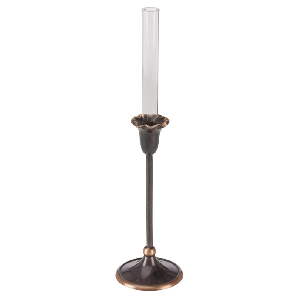 Spencer Updated Traditional Bronze Candlestick Holder - Tall|