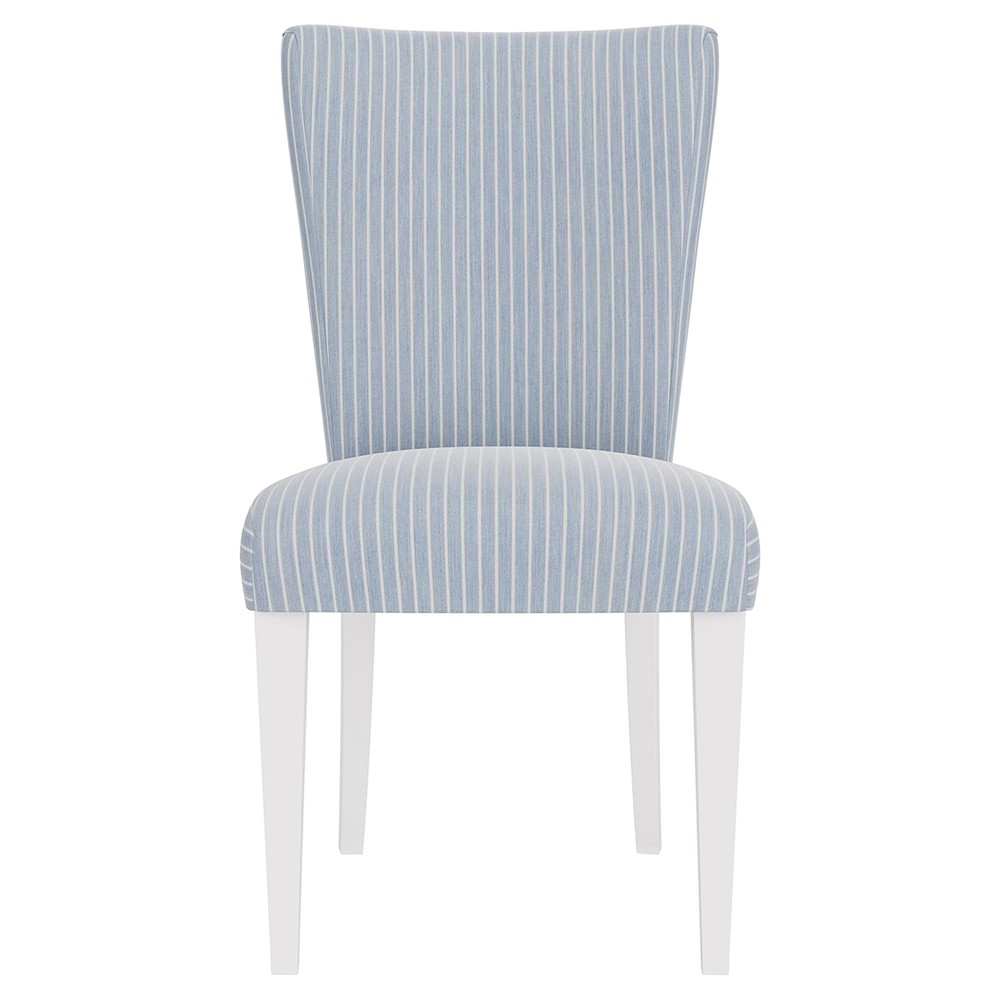 Riona Coastal Beach Blue Striped Performance Dining Chair|