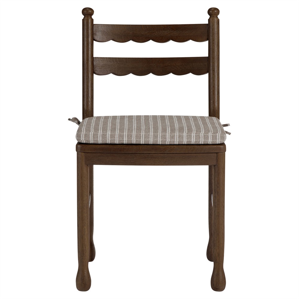 Declan Updated Traditional Dark Brown Oak Dining Chair - Set of 2|