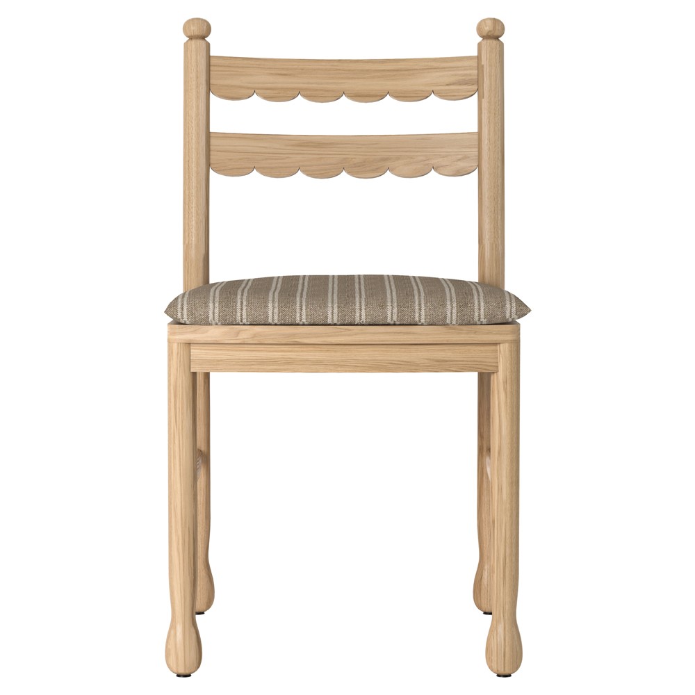 Declan Updated Traditional Light Brown Oak Dining Chair - Set of 2|