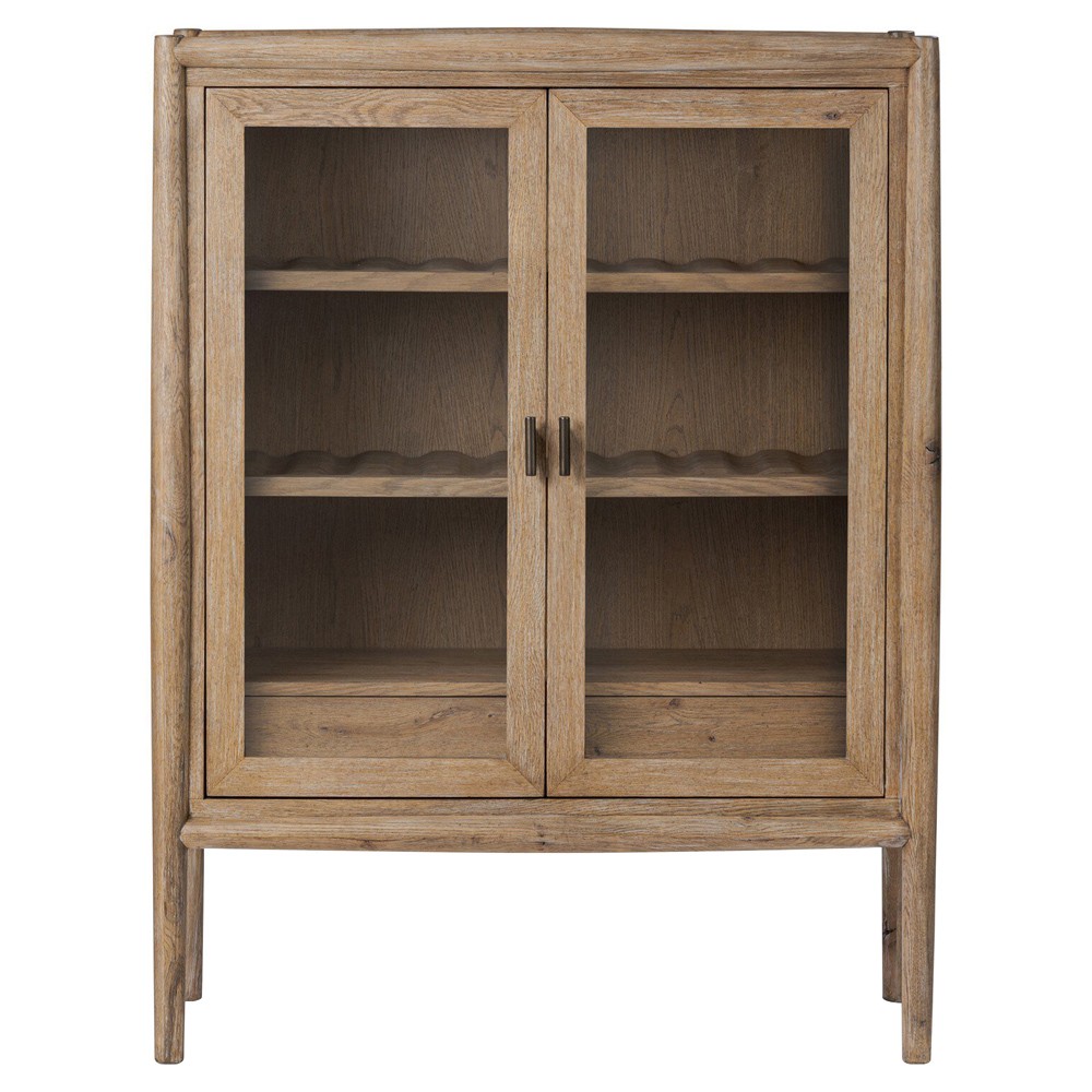 Genesis Updated Traditional Weathered Oak Bar Cabinet|