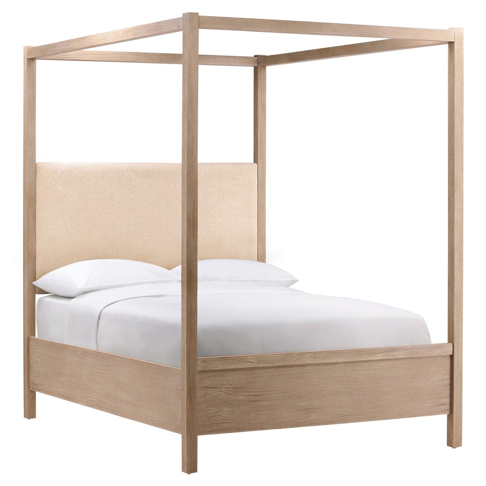 ［Kiyomi Kanda ］ESPRIQUEナチュラルベージュ02 4個 Zoey Modern Classic Natural Pine Wood Canopy Bed - Queen Queen