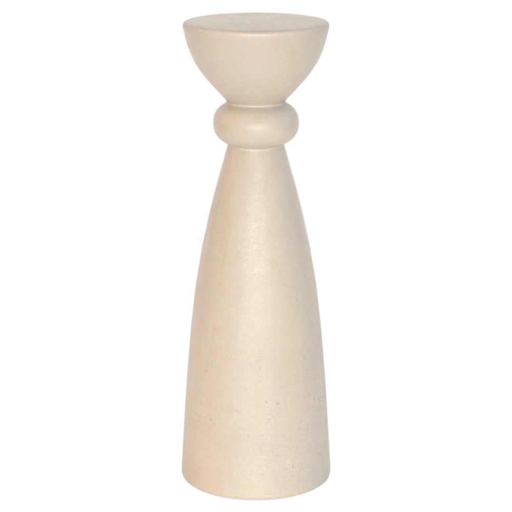 Arlen Modern Classic Beige Concrete Pedestal Round Outdoor Drink Table|