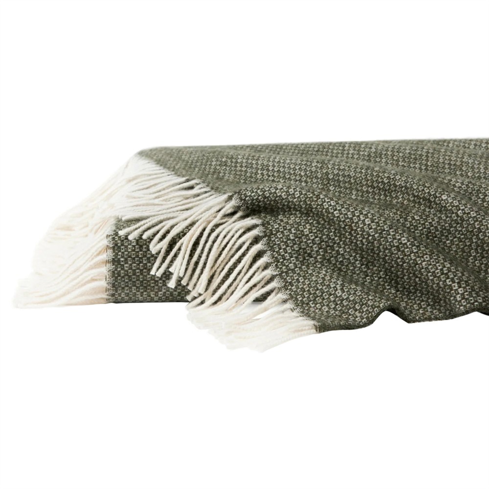 Sferra Cervino Updated Traditional Forest Wool Throw Blanket|