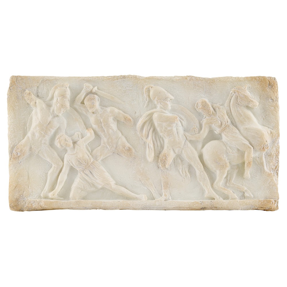John Richard Greek Relief Updated Traditional White Resin Wall