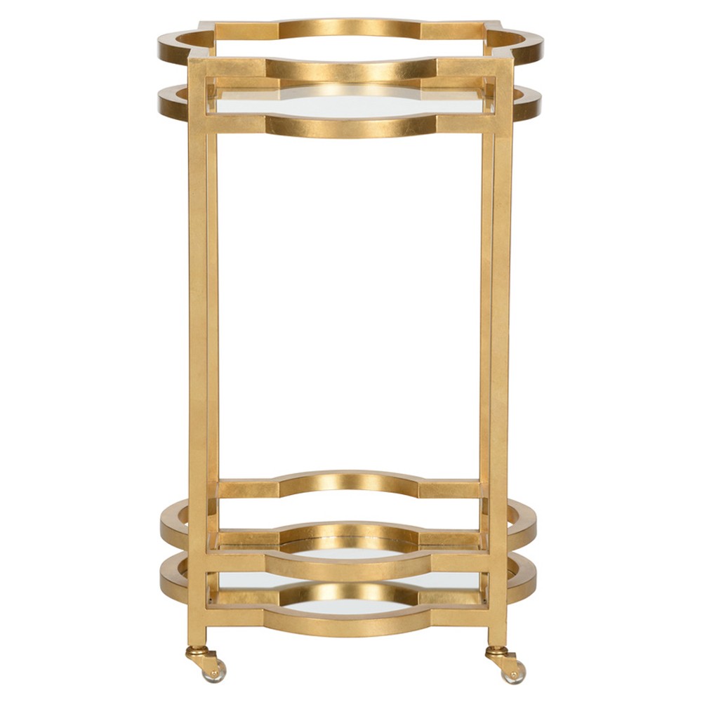 Chase Modern Classic Gold Metal Bar Cart|