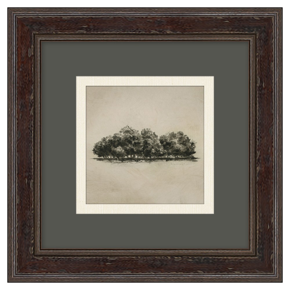 Anselm Rustic Grey Forest Dark Walnut Frame Illustration 2 - 14x14|