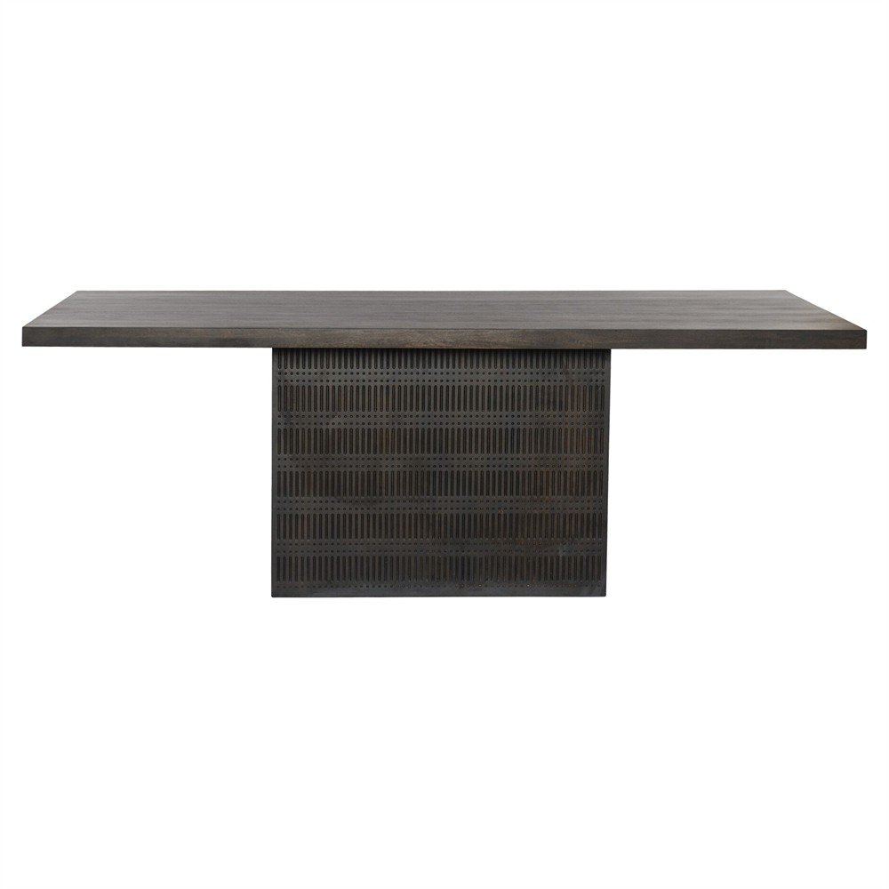 Madison Modern Classic Brown Mango Wood Rectangular Dining Table - 84"|