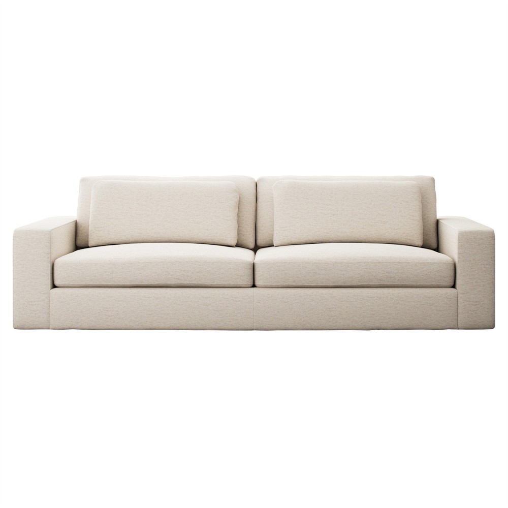 Candace Modern Classic Crypton Nomad Snow Sofa - 98"|